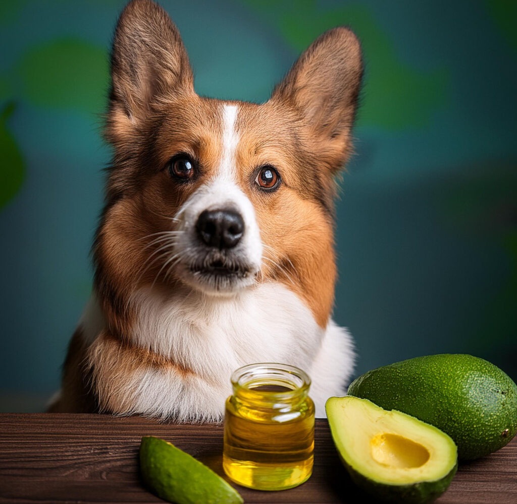 dog and avocado